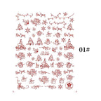 Sliver Bronzing Christmas Slider Nail Art 3D Decals Decoration Snowflake Nail Art Sticker Manicures Transfer Foil Xmas Gift  Nails Snowflake Nail Art Stickers Decals Christmas Nail 3D Self Adhesive Nail Stickers for Acrylic Nails Snowflake Stevvex