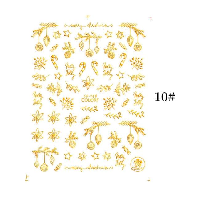 Sliver Bronzing Christmas Slider Nail Art 3D Decals Decoration Snowflake Nail Art Sticker Manicures Transfer Foil Xmas Gift  Nails Snowflake Nail Art Stickers Decals Christmas Nail 3D Self Adhesive Nail Stickers for Acrylic Nails Snowflake Stevvex