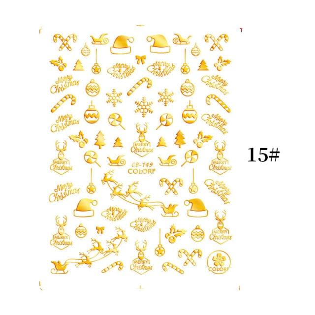 Sliver Bronzing Christmas Slider Nail Art 3D Decals Decoration Snowflake Nail Art Sticker Manicures Transfer Foil Xmas Gift  Nails Snowflake Nail Art Stickers Decals Christmas Nail 3D Self Adhesive Nail Stickers for Acrylic Nails Snowflake Stevvex