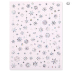 Sliver Bronzing Christmas Slider Nail Art 3D Decals Decoration Snowflake Nail Art Sticker Manicures Transfer Foil Xmas Gift  Nails Snowflake Nail Art Stickers Decals Christmas Nail 3D Self Adhesive Nail Stickers for Acrylic Nails Snowflake Stevvex