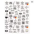 3D Nail Sticker Russian English Letter Sticker For Nails Foil Love Heart Design Accessories Fashion Manicures Sticker Decoration  Nail Art Stickers Water Transfer Nail Decals Full Wraps Gradient Acrylic Nail Kits for Women Manicure Decoration Stevvex