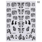 3D Nail Sticker Russian English Letter Sticker For Nails Foil Love Heart Design Accessories Fashion Manicures Sticker Decoration  Nail Art Stickers Water Transfer Nail Decals Full Wraps Gradient Acrylic Nail Kits for Women Manicure Decoration Stevvex