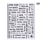 3D Nail Sticker Russian English Letter Sticker For Nails Foil Love Heart Design Accessories Fashion Manicures Sticker Decoration  Nail Art Stickers Water Transfer Nail Decals Full Wraps Gradient Acrylic Nail Kits for Women Manicure Decoration Stevvex