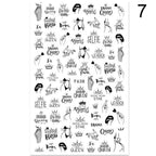 3D Nail Sticker Russian English Letter Sticker For Nails Foil Love Heart Design Accessories Fashion Manicures Sticker Decoration  Nail Art Stickers Water Transfer Nail Decals Full Wraps Gradient Acrylic Nail Kits for Women Manicure Decoration Stevvex
