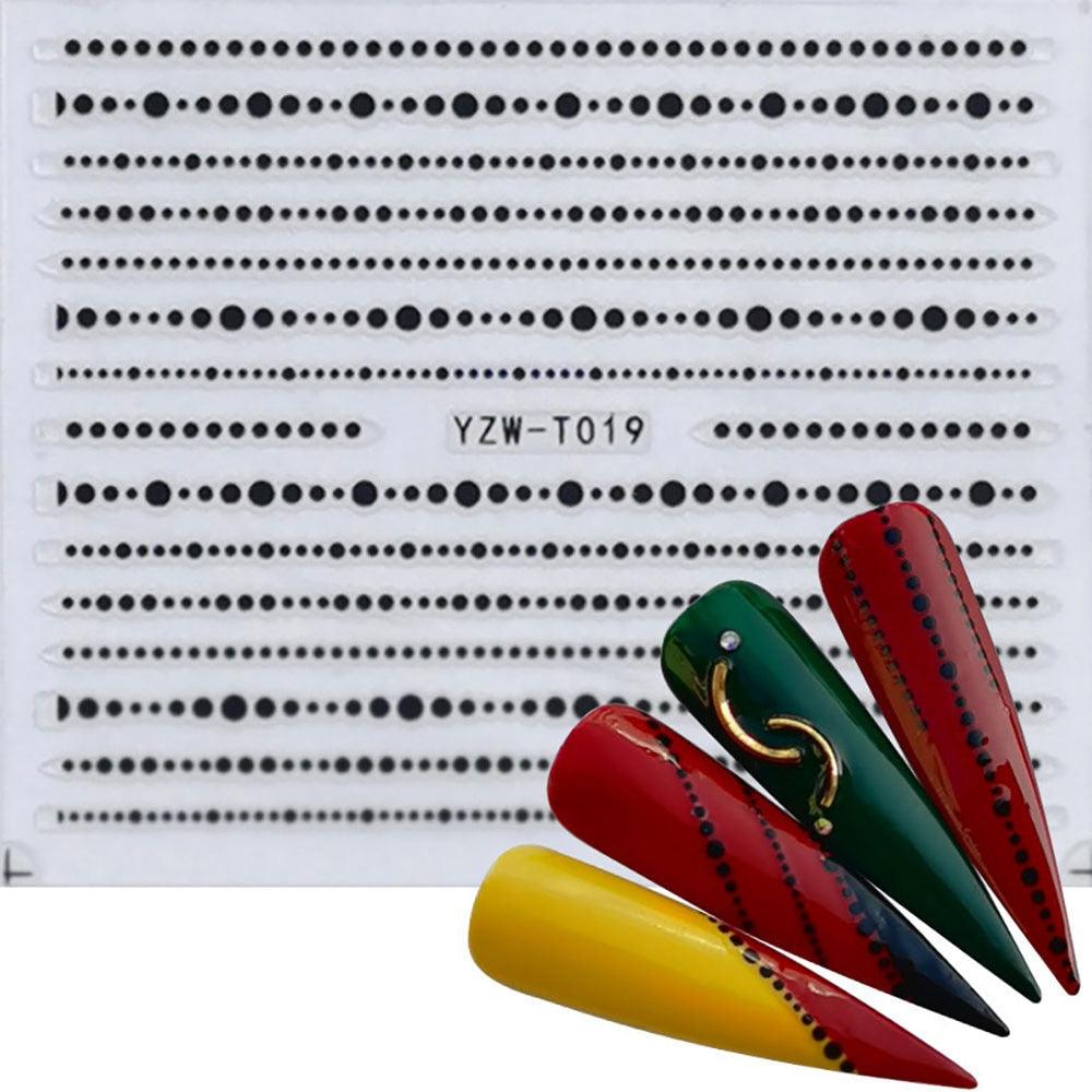 Nail Stickers for Manicure Nail Sticker Sliders For Nails Decal Self-adhesive Nails Figures Transfer Black Accessories Sliders Manicure Decoration 3D Nail Supplies Holographic Decals Transfer Sliders Nail Design Manicures Nail Self-Adhesive Sticker Stevvex
