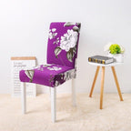 Covers for Dining Room Seat Protector Stretch Removable Printed Chair Cover Elastic Seat Chair Covers Removable And Washable Stretch Banquet Hotel Dining Room Washable Furniture Chair for Kids Pets Home Ceremony Banquet Wedding Party Stevvex