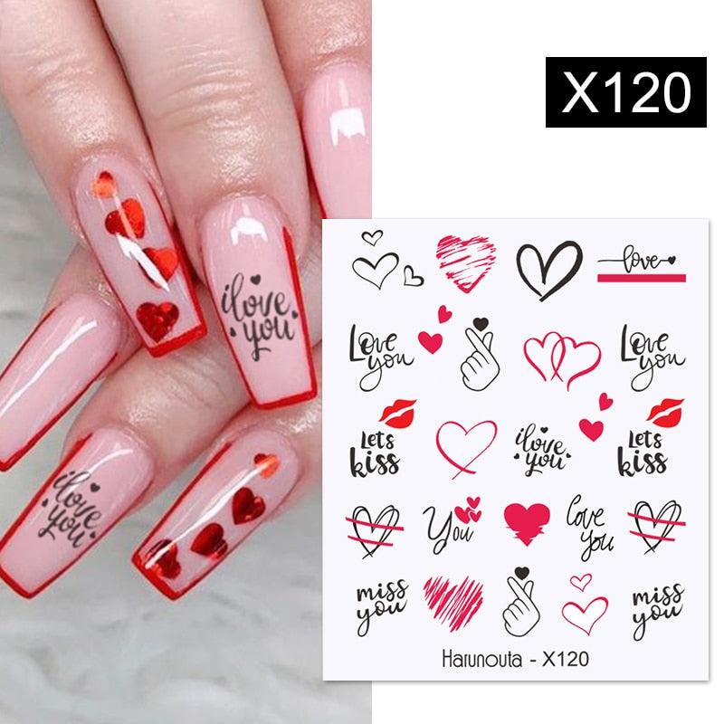 Rainbow Wave Love Heart Pattern Water Decals Stickers Butterfly Dragon Geometry Slider For Nails Art Decoration Tip Water Transfer Nail Decals Sticker For Pretty Girl Self-Adhesive Nail Decals Designer Nail Stickers for Acrylic Stevvex