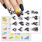 Rainbow Wave Love Heart Pattern Water Decals Stickers Butterfly Dragon Geometry Slider For Nails Art Decoration Tip Water Transfer Nail Decals Sticker For Pretty Girl Self-Adhesive Nail Decals Designer Nail Stickers for Acrylic Stevvex