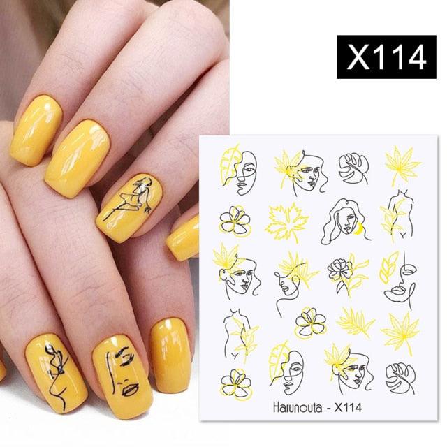 Rainbow Wave Love Heart Pattern Water Decals Stickers Butterfly Dragon Geometry Slider For Nails Art Decoration Tip Water Transfer Nail Decals Sticker For Pretty Girl Self-Adhesive Nail Decals Designer Nail Stickers for Acrylic Stevvex