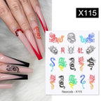 Rainbow Wave Love Heart Pattern Water Decals Stickers Butterfly Dragon Geometry Slider For Nails Art Decoration Tip Water Transfer Nail Decals Sticker For Pretty Girl Self-Adhesive Nail Decals Designer Nail Stickers for Acrylic Stevvex