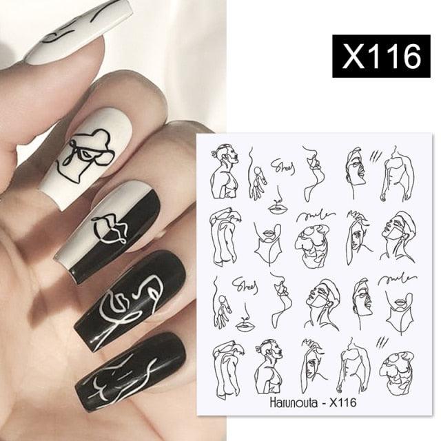 Rainbow Wave Love Heart Pattern Water Decals Stickers Butterfly Dragon Geometry Slider For Nails Art Decoration Tip Water Transfer Nail Decals Sticker For Pretty Girl Self-Adhesive Nail Decals Designer Nail Stickers for Acrylic Stevvex