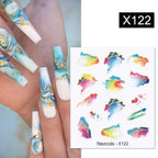 Rainbow Wave Love Heart Pattern Water Decals Stickers Butterfly Dragon Geometry Slider For Nails Art Decoration Tip Water Transfer Nail Decals Sticker For Pretty Girl Self-Adhesive Nail Decals Designer Nail Stickers for Acrylic Stevvex