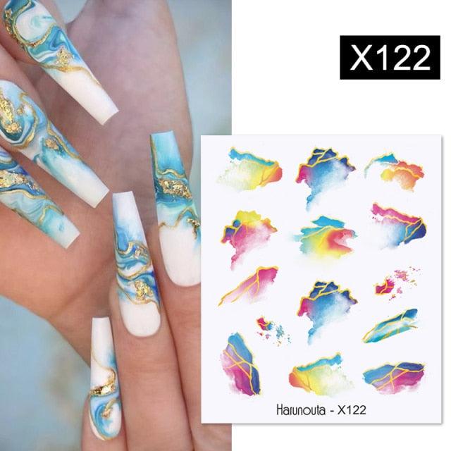 Rainbow Wave Love Heart Pattern Water Decals Stickers Butterfly Dragon Geometry Slider For Nails Art Decoration Tip Water Transfer Nail Decals Sticker For Pretty Girl Self-Adhesive Nail Decals Designer Nail Stickers for Acrylic Stevvex