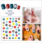 Cartoon Characters Plants Animals Forest Flowers Small Fresh Flowers 3D Nail Stickers Hyuna Style Nail Patch Waterproof Self Adhesive Nail Decals for Nail Art Decoration Including Hearts Stars Letters Bowknot Leaves Flowers Plants Fruits Butterflies