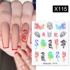Gold Silver White Snowflakes 3D Nail Stickers Iridescent Self Adhesive Transfer Decals Manicures Art Decoration Slider  Nails Decals Sticker Hot Sexy Girl Tip Back Glue Decal Cool Lollipop Self Adhesive Acrylic Tips Tool Decoration Stevvex