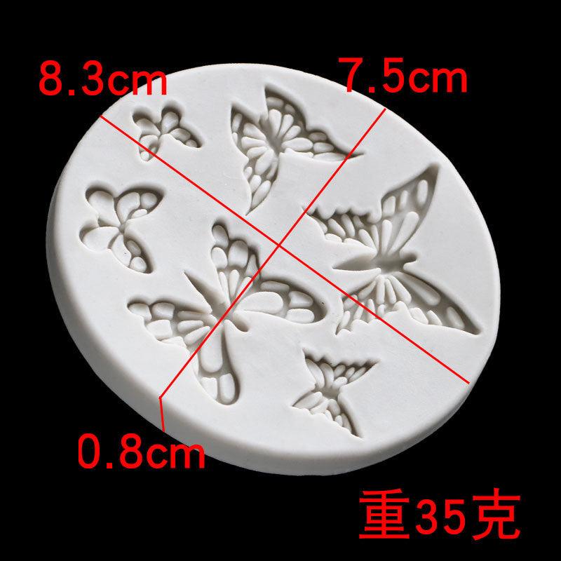 Creative Butterfly Shape Silicone Mold Fondant Candle Mould Resin Molds Homemade Cake Decorate Kitchen Accessories Food Grade Silicone Fondant Mold Reusable Ice Candy Mold Stevvex