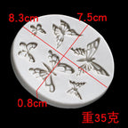 Creative Butterfly Shape Silicone Mold Fondant Candle Mould Resin Molds Homemade Cake Decorate Kitchen Accessories Food Grade Silicone Fondant Mold Reusable Ice Candy Mold Stevvex