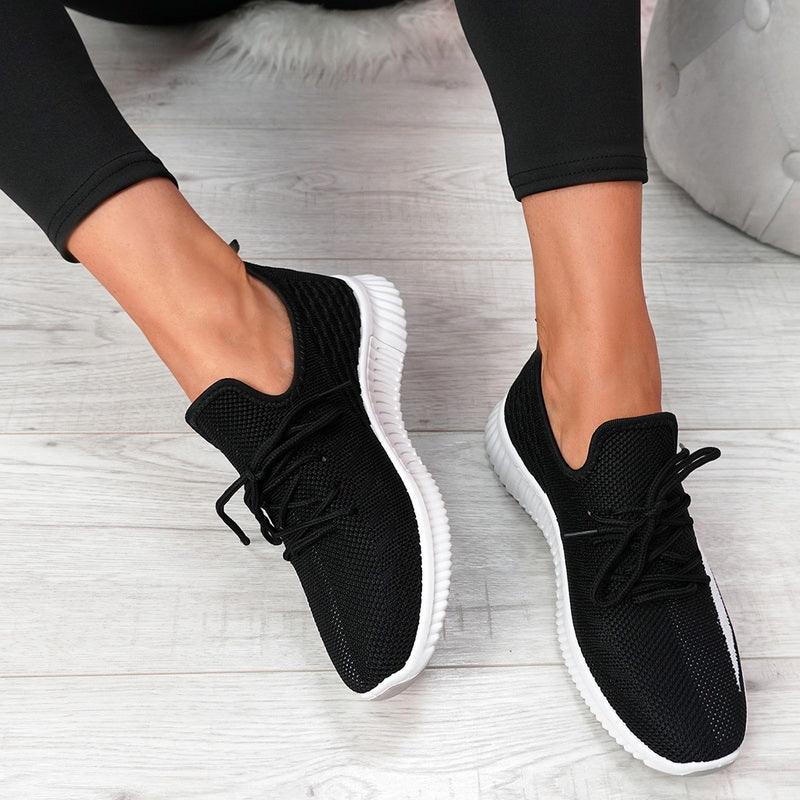 Elegant Sport Women's Vulcanized Female Lace Up Mesh Sneakers Round Toe Casual Walking Shoes Mesh Flat Anti-slip Women Breathable Mesh Fashion Sneakers Stevvex