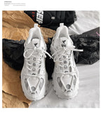 Luxury Mens Sneakers White Sneakers Men High Fashion Comfy Fashion Sneakers Breathable Athletic Casual Shoes Shock Absorption For Running Stevvex