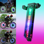 Bicycle Motorcycle Bike Tire Wheel Lights 32 Patterns LED Flash Spoke Lamp Cycling Light Bike Bicycle Spoke LED Lights Bright Cycling Flashing Night Light Safe Accessories Stevvex