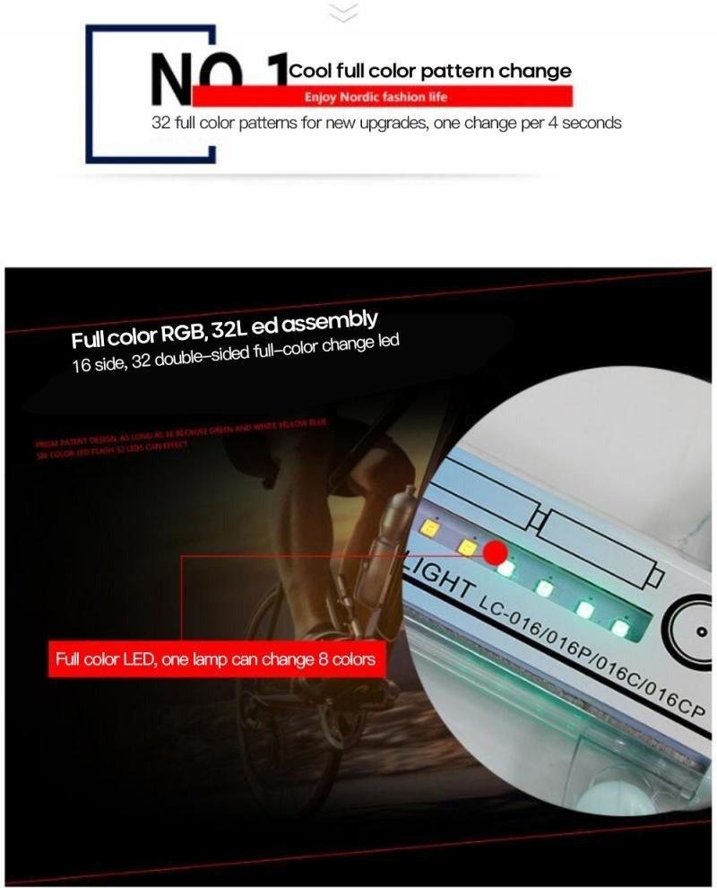 Bicycle Motorcycle Bike Tire Wheel Lights 32 Patterns LED Flash Spoke Lamp Cycling Light Bike Bicycle Spoke LED Lights Bright Cycling Flashing Night Light Safe Accessories Stevvex