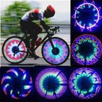 Bicycle Motorcycle Bike Tire Wheel Lights 32 Patterns LED Flash Spoke Lamp Cycling Light Bike Bicycle Spoke LED Lights Bright Cycling Flashing Night Light Safe Accessories Stevvex