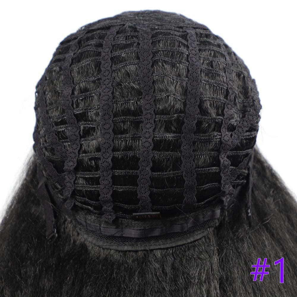 Long Kinky Straight Synthetic Wigs for Black Women