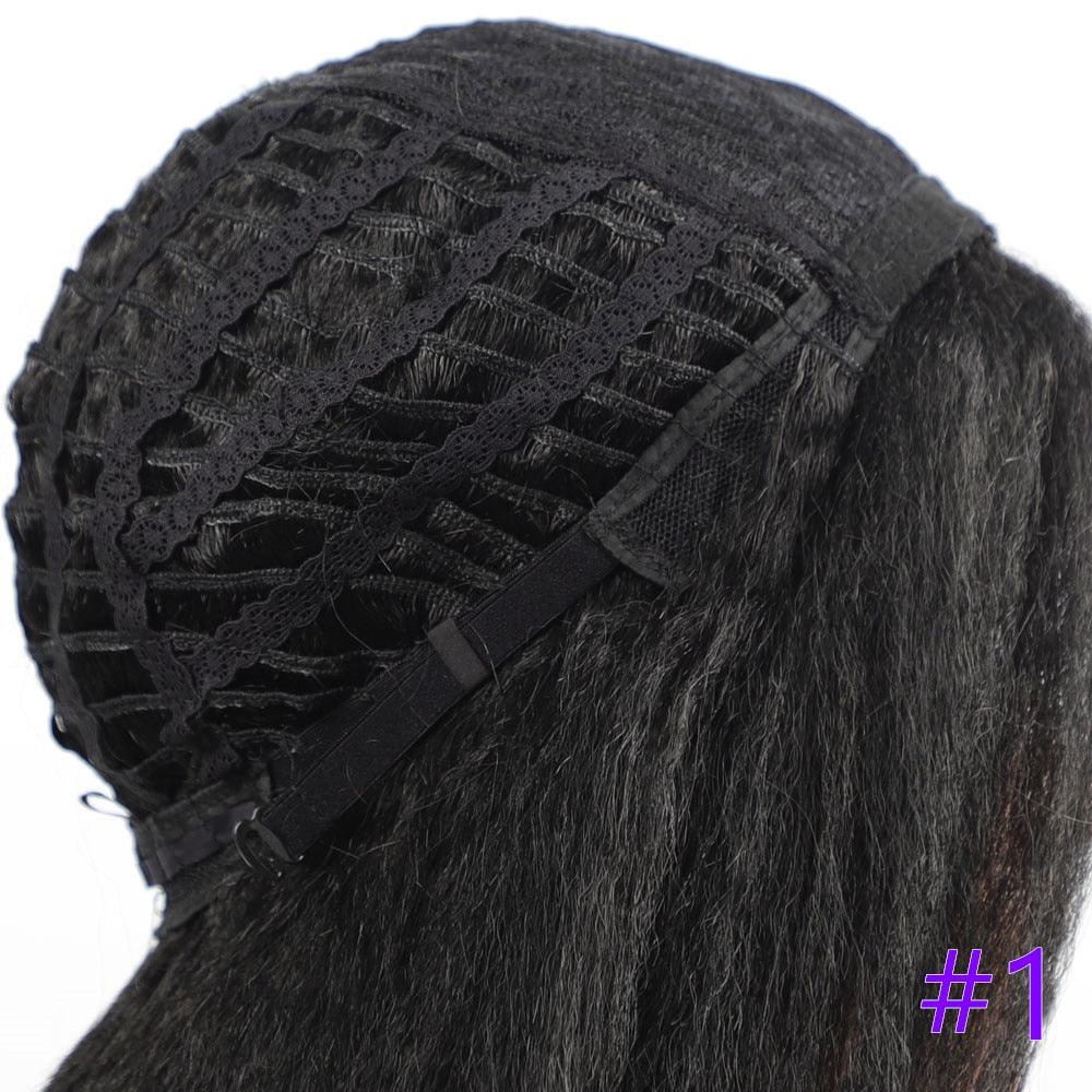 Long Kinky Straight Synthetic Wigs for Black Women