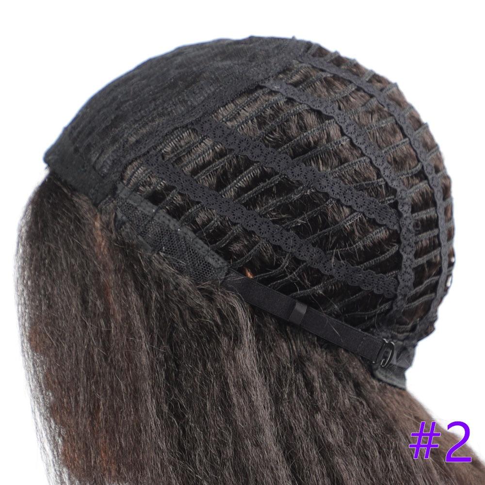 Long Kinky Straight Synthetic Wigs for Black Women