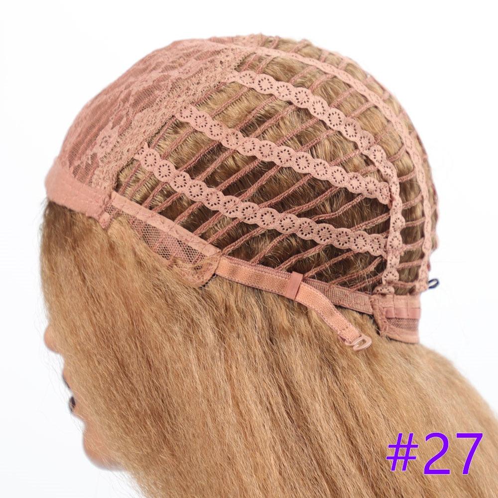 Long Kinky Straight Synthetic Wigs for Black Women