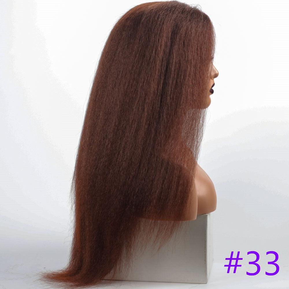 Long Kinky Straight Synthetic Wigs for Black Women