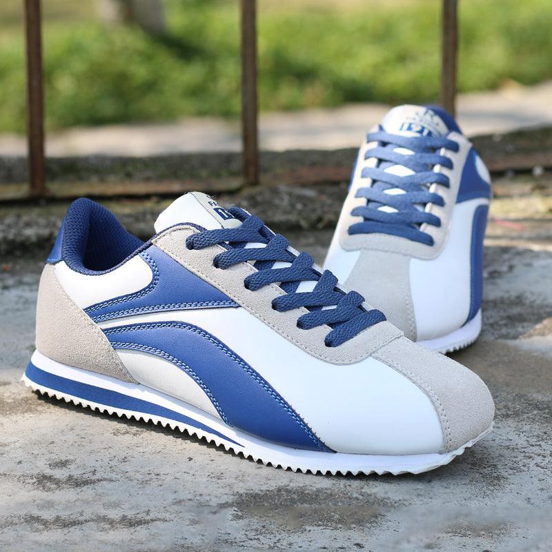 Fashion Men Sport Breathable Running Sneakers Casual Breathable Walking Shoes Sport Athletic Blue White Sneakers Gym Tennis Slip On Walking Outdoor Workout Sneakers Stevvex