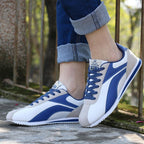 Fashion Men Sport Breathable Running Sneakers Casual Breathable Walking Shoes Sport Athletic Blue White Sneakers Gym Tennis Slip On Walking Outdoor Workout Sneakers Stevvex