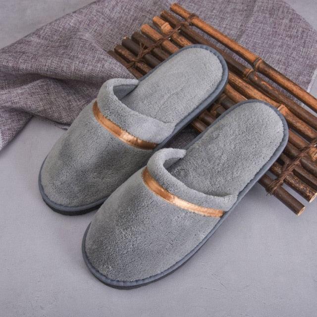 Classic Comfy Plush Slippers Star Thickening Antiskid Hotel Guest Room Home Slip On House Slippers For Women Indoor Outdoor Women's Bedroom Slippers Warm Soft Unisex Slippers Stevvex