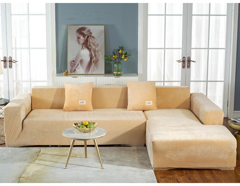 Stretchable Couch Cover Lounge  Sofa Slipcover  Furniture Cover Machine Washable Elasticated Sofa Covers Chaise Longue For Living Room Corner Armchair Elastic Cushion Couch Furniture 3 Seater Slipcover For Home Stevvex