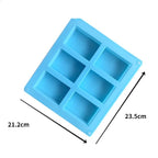 8 Cavity Cake Mold Rectangular Chocolate Silicone Moulds Handmade Soap Mold Moon Cake Decorate Baking Mould Cube Tray Ice Bar Silicone Mold Cereal Energy Bar Mold Butter Mold Stevvex