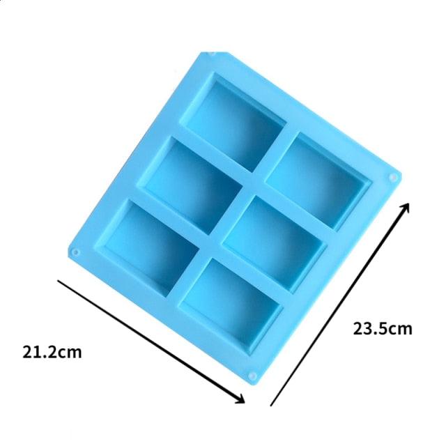 8 Cavity Cake Mold Rectangular Chocolate Silicone Moulds Handmade Soap Mold Moon Cake Decorate Baking Mould Cube Tray Ice Bar Silicone Mold Cereal Energy Bar Mold Butter Mold Stevvex