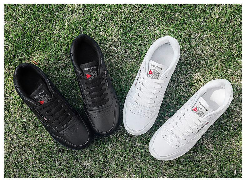 Elegant White Leather Mans Womens Sneakers Summer Lace-Up Trainers Gym Tennis Running Breathable High Quality Sport Women Mesh Wokrout Casual Slip On Flats Sneakers Stevvex