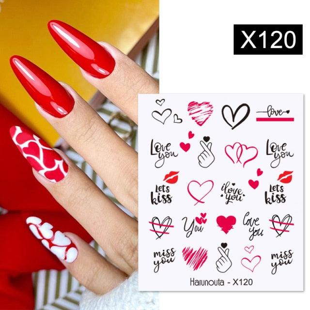 Egg Shell French Lines Water Decals Sticker Geometric Flowers Leaves Bubble Design Slider For Manicuring Nail Art Manicure Lips Nail Art Decorations Slider Nail Art Stickers Decals Nail Art Supplies Valentines Day 3D Self-Adhesive Nail Decorations Stevvex