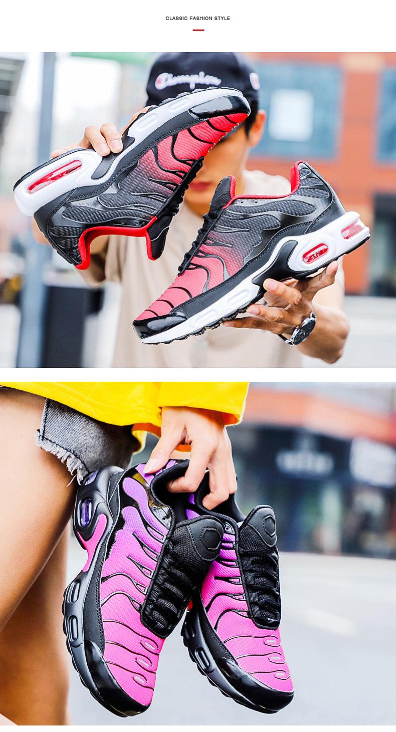 Running Unisex Athletics Air Cushion Jogging Walking Couples Gym Sport Sneakers Breathable Mesh Outdoor Workout Non Slip Walking Tennis Sneakers Stevvex