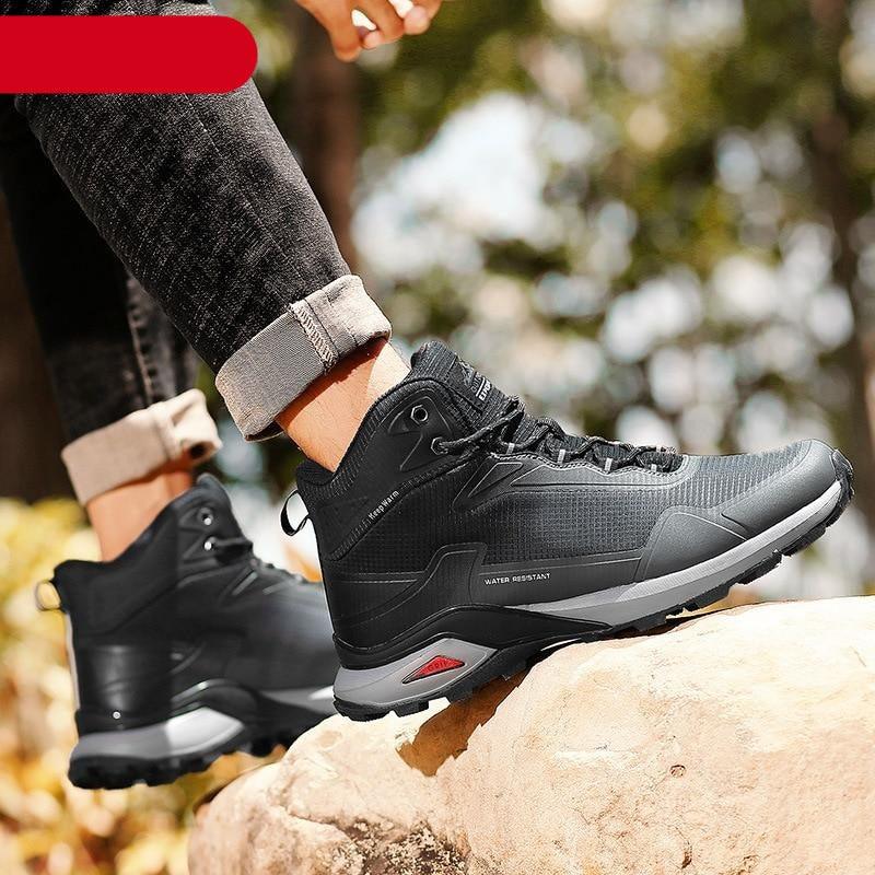 Camouflage Hiking Strong Breathable Non-slip Shoes Outdoor Men's Sports Shoes Waterproof Air Circulation Insole Ankle Support Non-Slip Lightweight For Outdoor Trekking Walking Shoes Stevvex