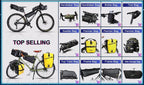 New Handlebar Bag Bicycle Bags Frame Pannier Bag Waterproof Multifunction Portable Shoulder Bag Bike Accessories Multifunction Bike Handlebar Bag Front Bicycle Frame Bag Waterproof Shoulder Bag Handbag Waist Bag