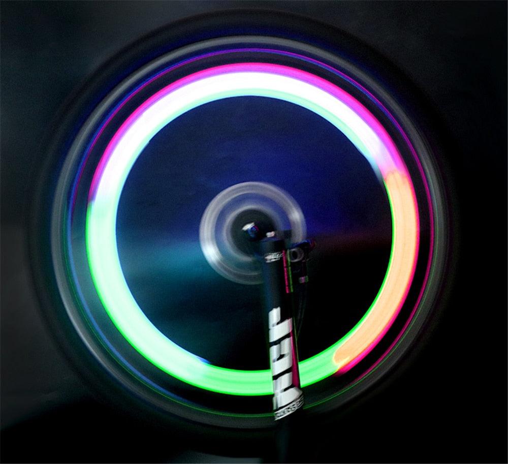 Bike Wheel Spokes Light 3 Lighting Mode LED Night Ride Waterproof Safety Warning Light Bicycle Colorful Lamp With Battery Waterproof LED Bicycle Spoke Lights Safety Flashing Lights For Bike Stevvex