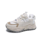 Casual Womens Blue Sneakers High Heels Platform Sports Shoes Autumn Thick Bottom Walking Breathable Vulcanized Shoes Luxury Tennis Sneakers Trainers Lace Up Fashion Design Stevvex