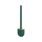 Wall-Mounted Silicone Toilet Brush Wash Toilet Accessories With Holder Soft Bristles Brushes Set Bathroom Cleaning Tool Toilet Brush Set Silicone Toilet Brush With Holder Wall Mounted With Toilet Bowl Brush And Holder Bendable Brush Head Holder Stevvex