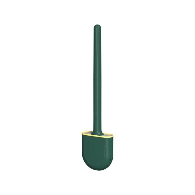 Wall-Mounted Silicone Toilet Brush Wash Toilet Accessories With Holder Soft Bristles Brushes Set Bathroom Cleaning Tool Toilet Brush Set Silicone Toilet Brush With Holder Wall Mounted With Toilet Bowl Brush And Holder Bendable Brush Head Holder Stevvex