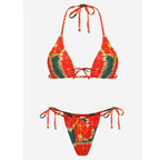 Bikini Swimsuit Solid Color Bikini Set  Swimwear Bathing Suit Women Bikinis String Beach Women Two Piece Bikini Swimsuit Bathing Suits Halter Triangle Tops String Bikini Sets