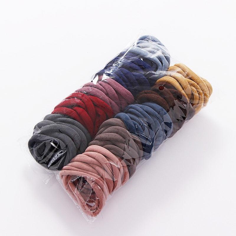 1Set 4cm Girls Cute Colorful Elastic Hair Bands Children Lovely Ponytail Holder Scrunchies Hair Ties Headbands Fashion Hairgrips Accessories For Party Stevvex