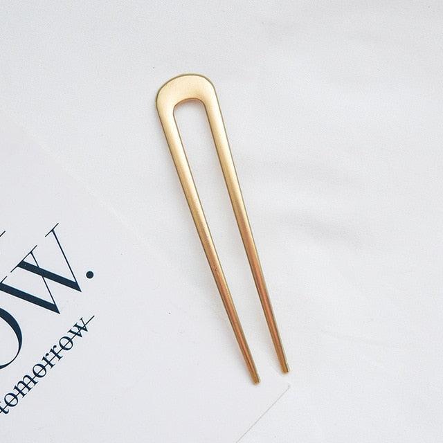 U Shape Hair Sticks Women Hairclip Simplicity Colorful Girls Hairpins Hair Sticks Hair Accessories Headwear French Hair Pin Hairstyle Chignon for Women Stevvex