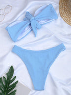Women One-Shoulder Bikini Swimsuit Women Push Up Swimwear Women's Bathing Suit Comfortable Bikini Ribbed Two Piece Swimsuit Bikini Set Summer Bathing Suit Beach Wear Swimming Suit Stevvex